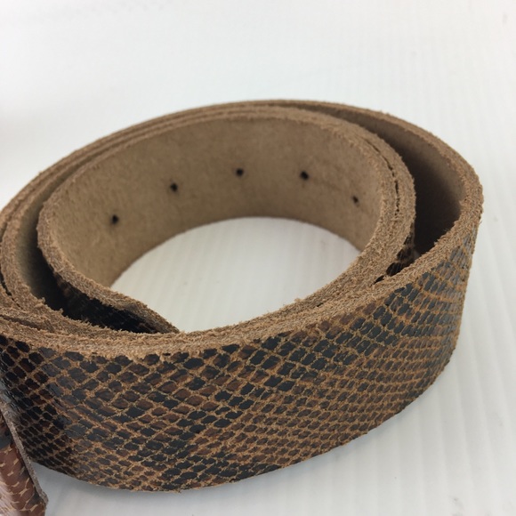 FREE PEOPLE Brown Aston Snake Leather Belt - Picture 3 of 6
